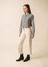 Fanny Teal Floral Shirt | Saint James