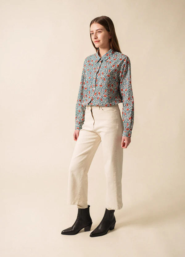 Fanny Teal Floral Shirt | Saint James