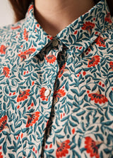 Fanny Teal Floral Shirt | Saint James
