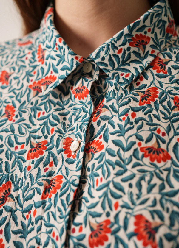 Fanny Teal Floral Shirt | Saint James