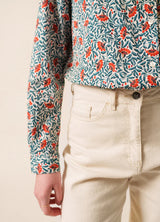 Fanny Teal Floral Shirt | Saint James