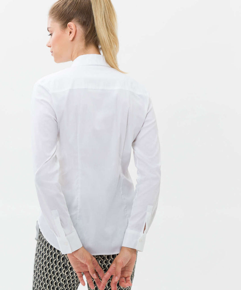Victoria Classic White Shirt | Brax at Sarah Thomson | Back of fitted shirt
