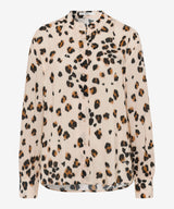 Viv Neutral Leopard Print Shirt | Brax at Sarah Thomson | Pack shot of front