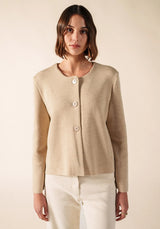 Montpellier Cardigan in Beige | Saint James