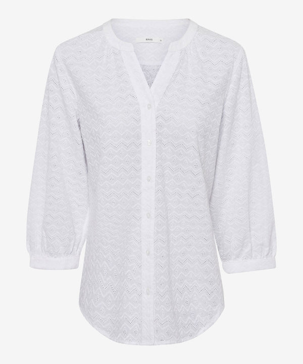 Velia White Cotton Shirt | Brax