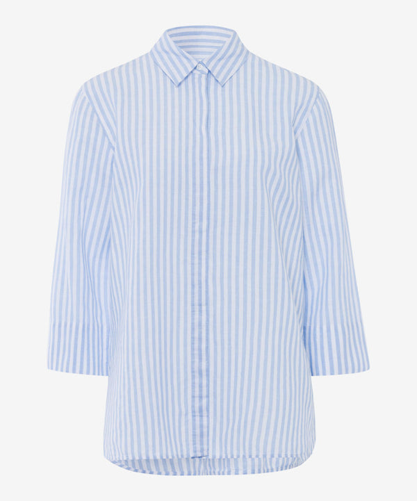 Vicki Blue and White Striped LinenShirt| Brax