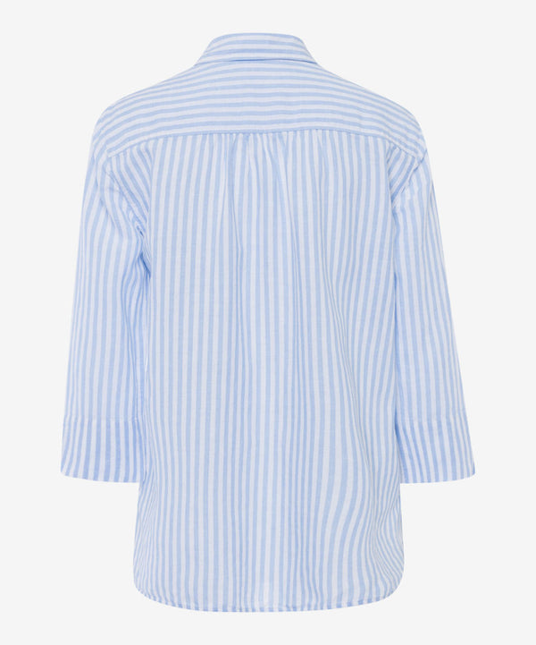 Vicki Blue and White Striped LinenShirt| Brax