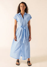 Maelys Blue Stripe Shirt Dress | Saint James