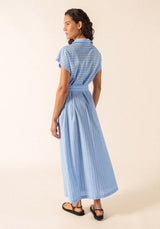 Maelys Blue Stripe Shirt Dress | Saint James