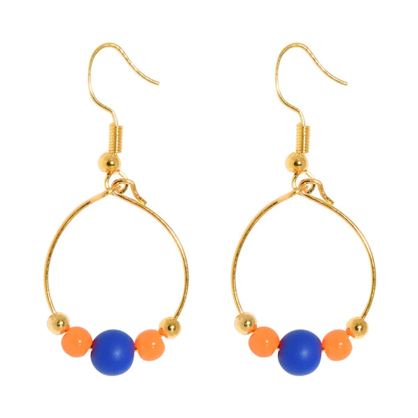 Blue and Orange Bopper Earrings | Cockatoo