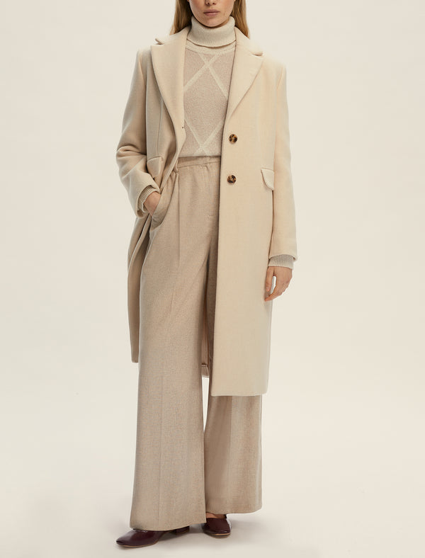 Bormio Wool White Coat | EMME