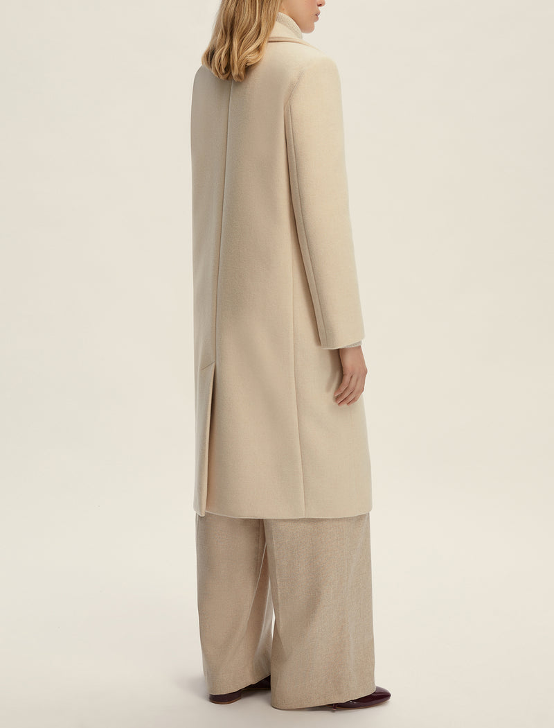 Bormio Wool White Coat | EMME