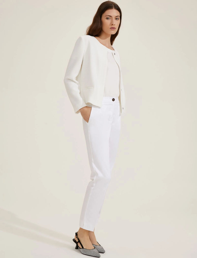 Vania Wool White Jacket | EMME