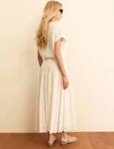 Ballo White Broderie Anglaise Skirt | EMME