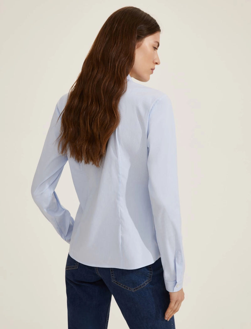 Racer Stretch Poplin Shirt in Light Blue | EMME