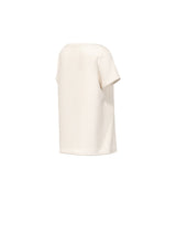 Cartone Wool White Silk Blend Blouse | EMME