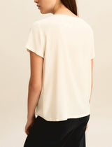 Cartone Wool White Silk Blend Blouse | EMME