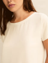 Cartone Wool White Silk Blend Blouse | EMME