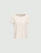 Cartone Wool White Silk Blend Blouse | EMME