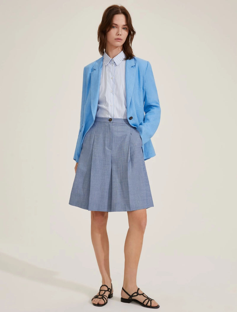 Orata Light Blue Linen Blazer | EMME