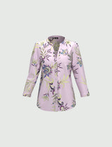 Geova Lilac Macro Printed Shirt | EMME