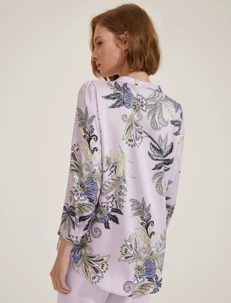 Geova Lilac Macro Printed Shirt | EMME