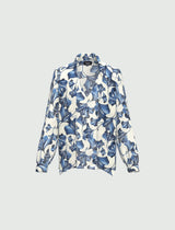 Segovia Printed Pussy Bow Blouse | EMME
