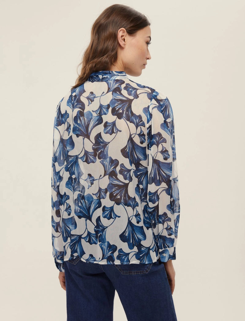 Segovia Printed Pussy Bow Blouse | EMME