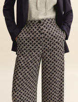 Caraffa Navy Patterned Trousers | EMME