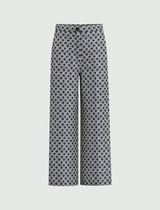 Caraffa Navy Patterned Trousers | EMME