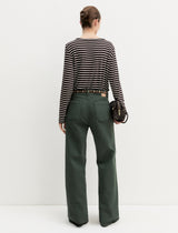 Ridente Green Wide Leg Trousers | EMME