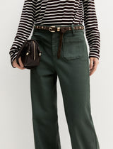 Ridente Green Wide Leg Trousers | EMME