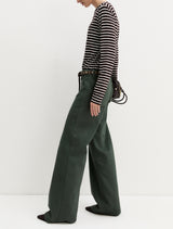 Ridente Green Wide Leg Trousers | EMME