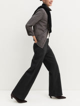 Ridente Black Wide Leg Trousers | EMME