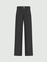 Ridente Black Wide Leg Trousers | EMME