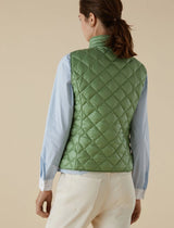 Vosci Green Sleeveless Puffer Jacket | EMME