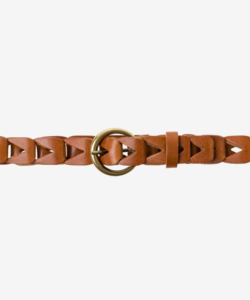 Cognac Woven Leather Belt | Brax