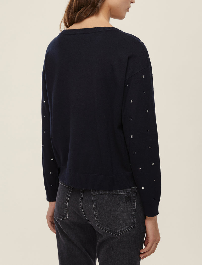 Embassy Navy Sparkle Jumper | EMME