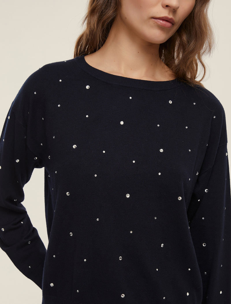 Embassy Navy Sparkle Jumper | EMME