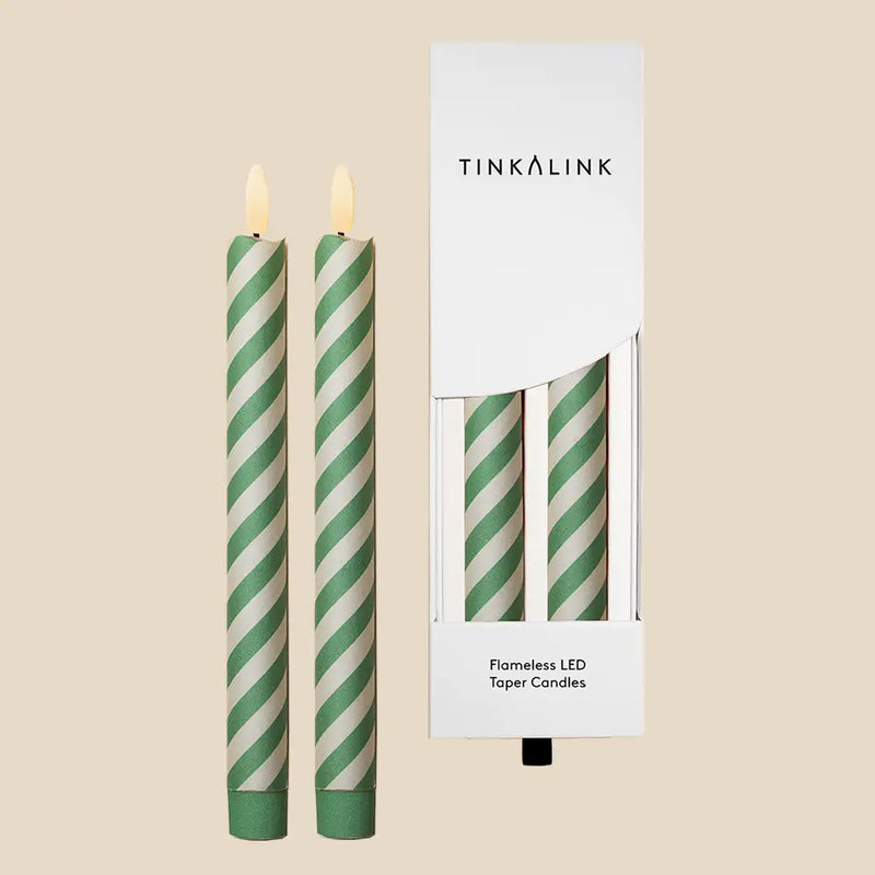Appletini Barley Twist Flameless LED Wax Candles | Tinkalink