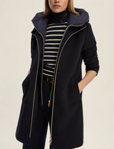 Bacio Navy Coat | EMME
