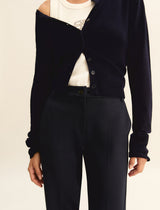 Flare Navy Trousers | EMME