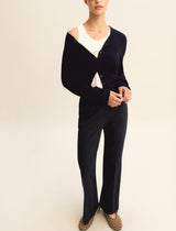 Flare Navy Trousers | EMME