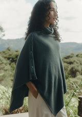 Kapua Cashmere Button Cape in Kamuka | Untouched World