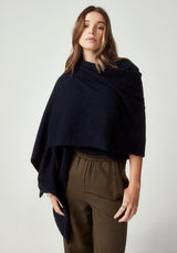 Kapua Cashmere Wrap in Navy | Untouched World
