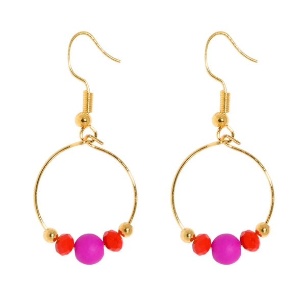 Purple and Red Bopper Earrings | Cockatoo
