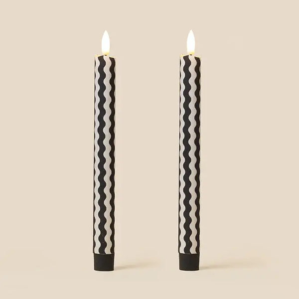 Midnight Ric Rac Flameless LED Wax Candles | Tinkalink