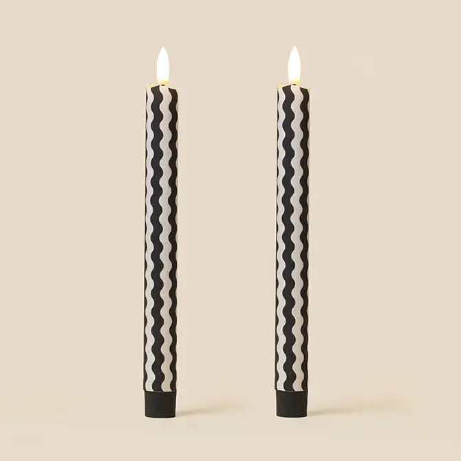 Midnight Ric Rac Flameless LED Wax Candles | Tinkalink