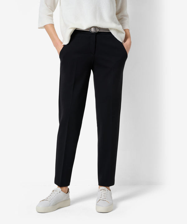 Maron Black Jersey Classic Trousers | Brax