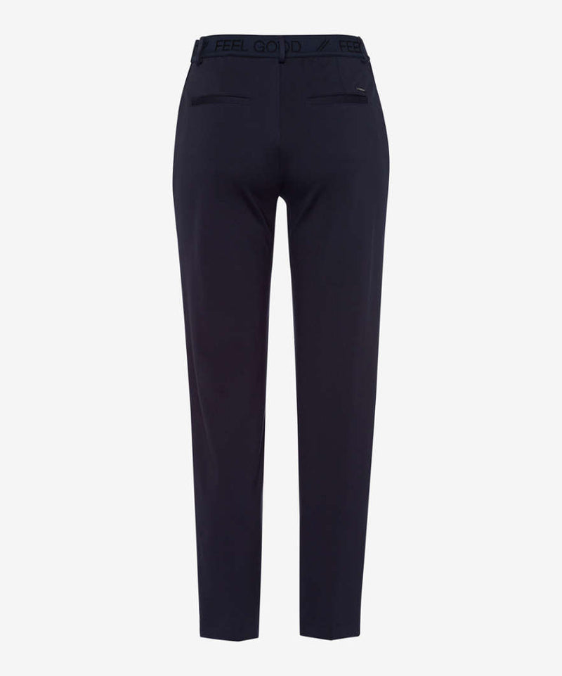 Maron Navy Jersey Classic Trousers | Brax